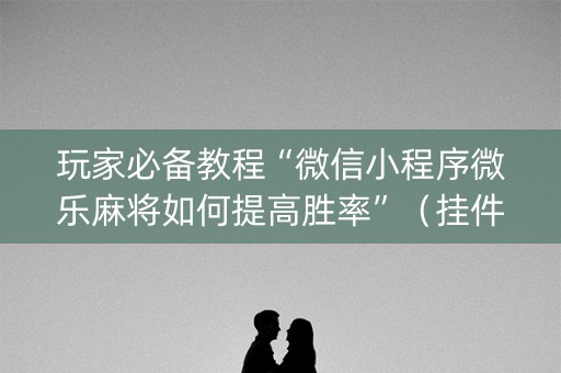 玩家必备教程“微信小程序微乐麻将如何提高胜率”（挂件神器)