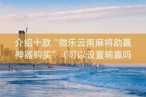 介绍十款“微乐云南麻将助赢神器购买”（可以设置输赢吗)