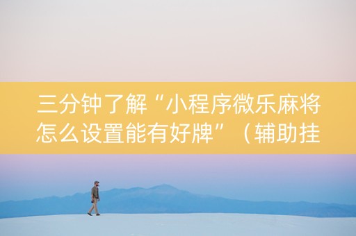三分钟了解“小程序微乐麻将怎么设置能有好牌”（辅助挂发牌规律)