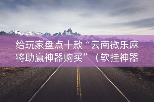 给玩家盘点十款“云南微乐麻将助赢神器购买”（软挂神器)