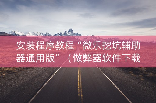 安装程序教程“微乐挖坑辅助器通用版”（做弊器软件下载)