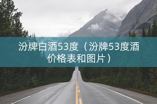 汾牌白酒53度（汾牌53度酒价格表和图片）
