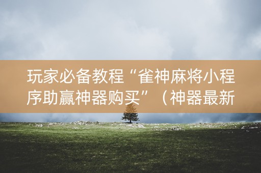 玩家必备教程“雀神麻将小程序助赢神器购买”（神器最新免费)