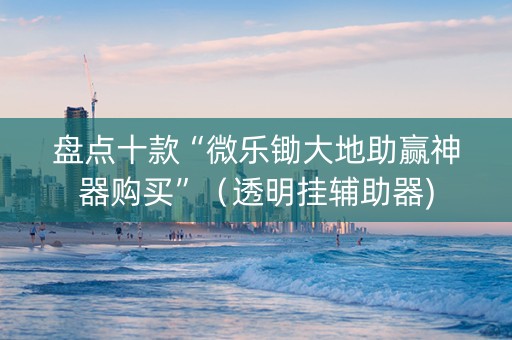 盘点十款“微乐锄大地助赢神器购买”（透明挂辅助器)