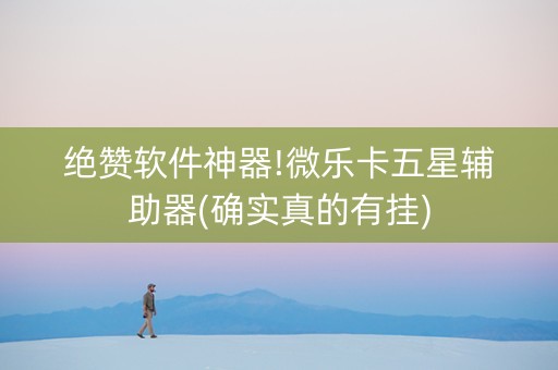 绝赞软件神器!微乐卡五星辅助器(确实真的有挂)