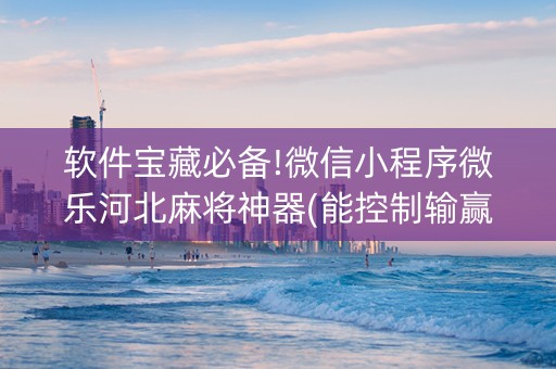 软件宝藏必备!微信小程序微乐河北麻将神器(能控制输赢吗)
