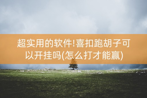 超实用的软件!喜扣跑胡子可以开挂吗(怎么打才能赢)
