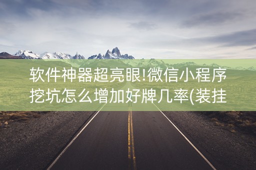 软件神器超亮眼!微信小程序挖坑怎么增加好牌几率(装挂怎么安装)