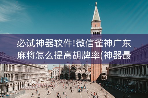 必试神器软件!微信雀神广东麻将怎么提高胡牌率(神器最新免费)