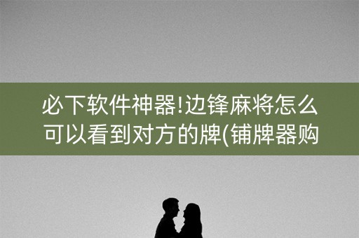 必下软件神器!边锋麻将怎么可以看到对方的牌(铺牌器购买)