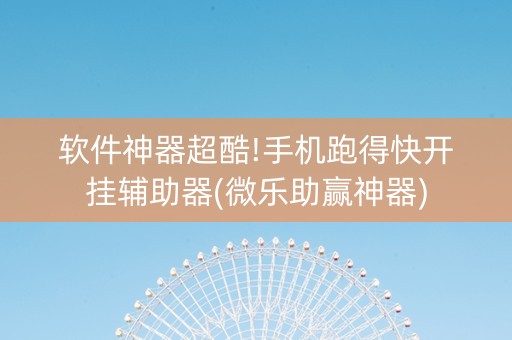 软件神器超酷!手机跑得快开挂辅助器(微乐助赢神器)