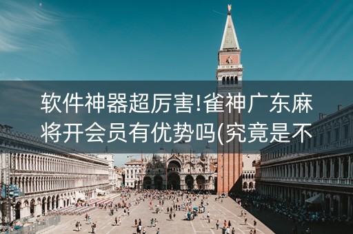 软件神器超厉害!雀神广东麻将开会员有优势吗(究竟是不是有挂)