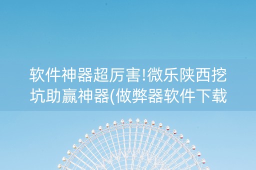 软件神器超厉害!微乐陕西挖坑助赢神器(做弊器软件下载)