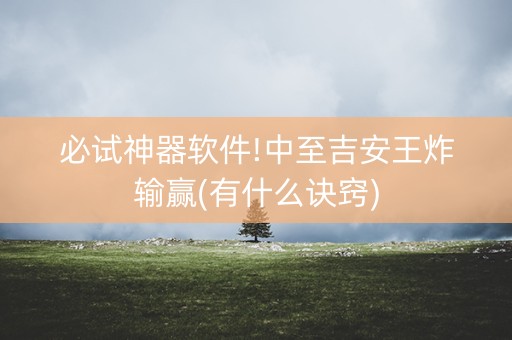 必试神器软件!中至吉安王炸输赢(有什么诀窍)