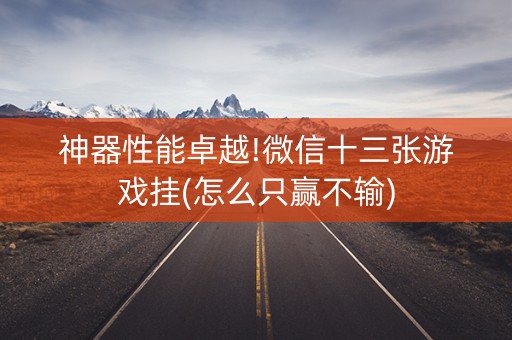 神器性能卓越!微信十三张游戏挂(怎么只赢不输)