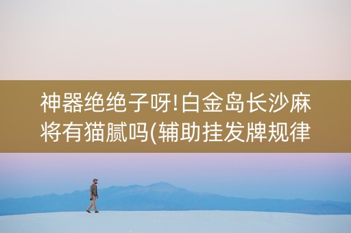 神器绝绝子呀!白金岛长沙麻将有猫腻吗(辅助挂发牌规律)