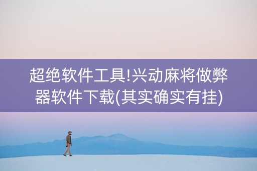 超绝软件工具!兴动麻将做弊器软件下载(其实确实有挂)