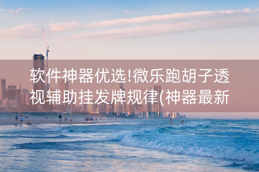 软件神器优选!微乐跑胡子透视辅助挂发牌规律(神器最新免费)