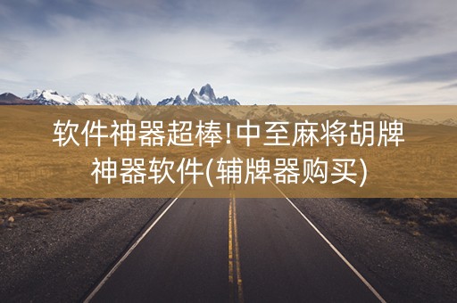 软件神器超棒!中至麻将胡牌神器软件(辅牌器购买)