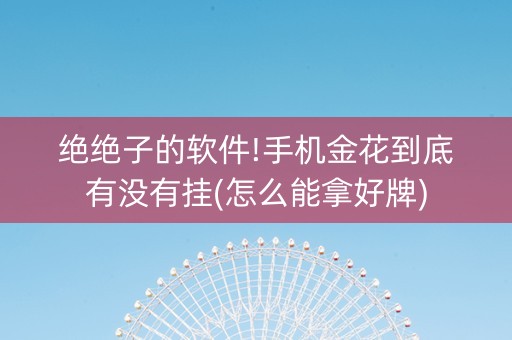 绝绝子的软件!手机金花到底有没有挂(怎么能拿好牌)