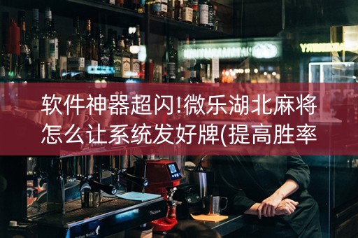 软件神器超闪!微乐湖北麻将怎么让系统发好牌(提高胜率办法)