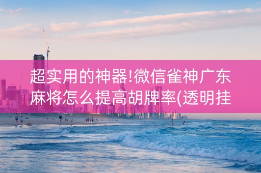 超实用的神器!微信雀神广东麻将怎么提高胡牌率(透明挂辅助器)