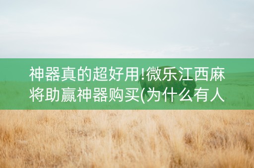 神器真的超好用!微乐江西麻将助赢神器购买(为什么有人一直赢)