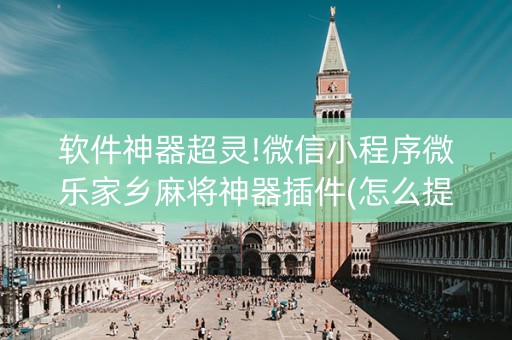 软件神器超灵!微信小程序微乐家乡麻将神器插件(怎么提升胜率)
