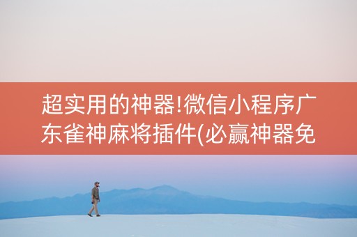超实用的神器!微信小程序广东雀神麻将插件(必赢神器免费安装)