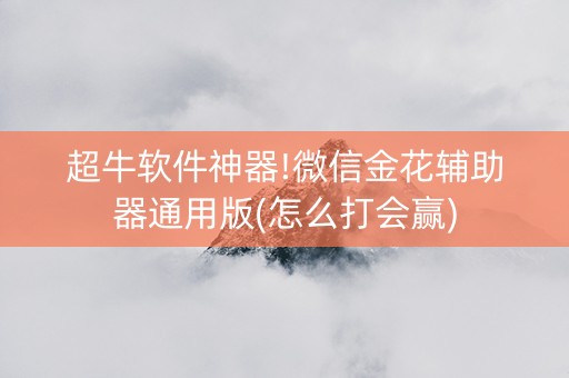 超牛软件神器!微信金花辅助器通用版(怎么打会赢)