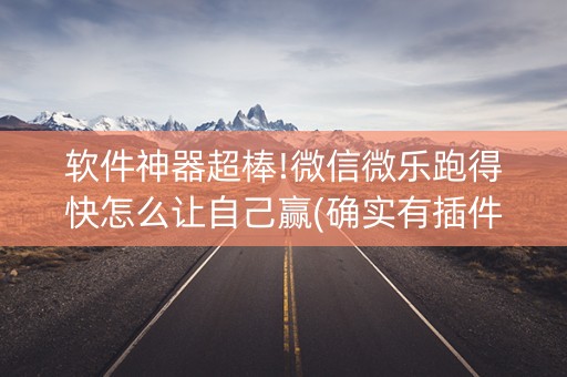 软件神器超棒!微信微乐跑得快怎么让自己赢(确实有插件吗)