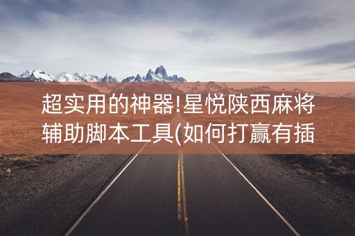 超实用的神器!星悦陕西麻将辅助脚本工具(如何打赢有插件吗)