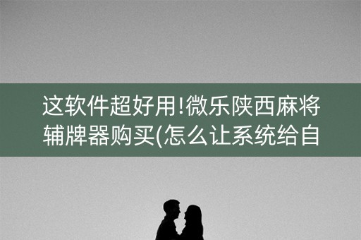 这软件超好用!微乐陕西麻将辅牌器购买(怎么让系统给自己好牌)