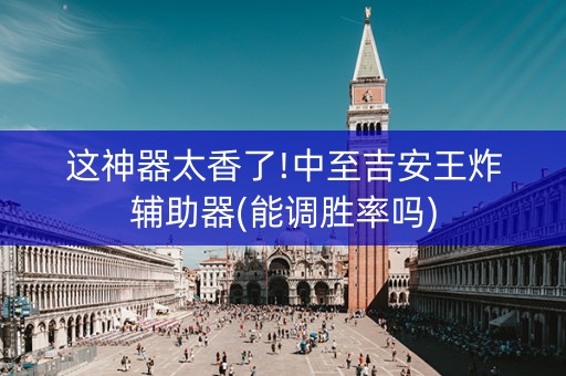 这神器太香了!中至吉安王炸辅助器(能调胜率吗)