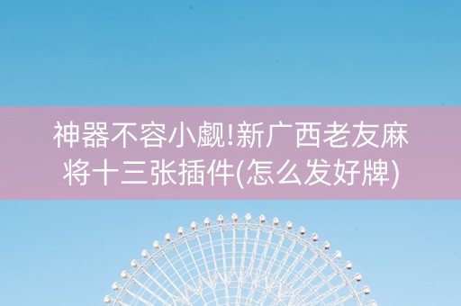 神器不容小觑!新广西老友麻将十三张插件(怎么发好牌)