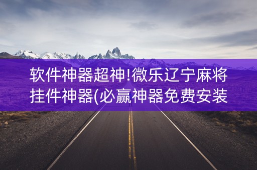 软件神器超神!微乐辽宁麻将挂件神器(必赢神器免费安装)