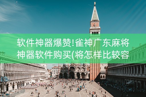 软件神器爆赞!雀神广东麻将神器软件购买(将怎样比较容易赢)