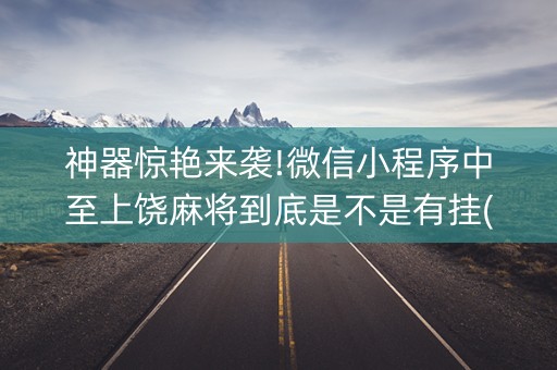 神器惊艳来袭!微信小程序中至上饶麻将到底是不是有挂(真的有挂确实有挂)
