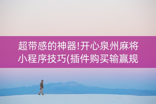 超带感的神器!开心泉州麻将小程序技巧(插件购买输赢规律)
