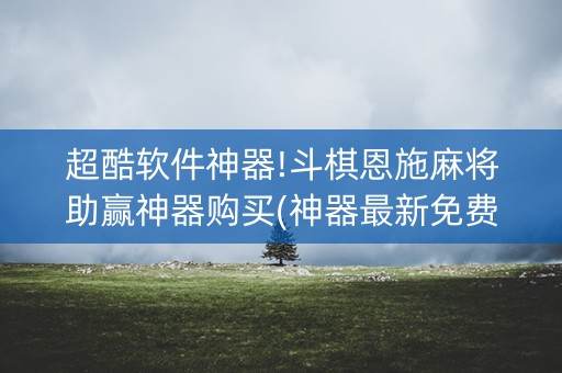 超酷软件神器!斗棋恩施麻将助赢神器购买(神器最新免费)