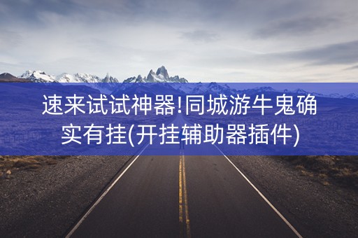 速来试试神器!同城游牛鬼确实有挂(开挂辅助器插件)