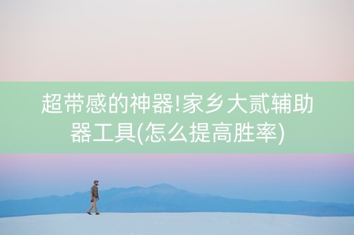 超带感的神器!家乡大贰辅助器工具(怎么提高胜率)
