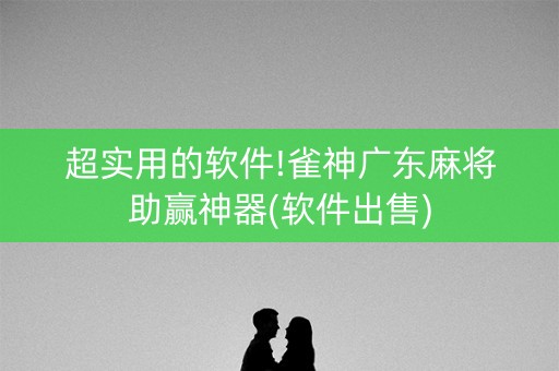 超实用的软件!雀神广东麻将助赢神器(软件出售)