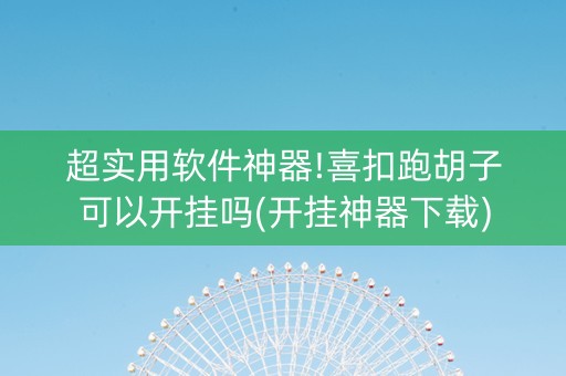 超实用软件神器!喜扣跑胡子可以开挂吗(开挂神器下载)
