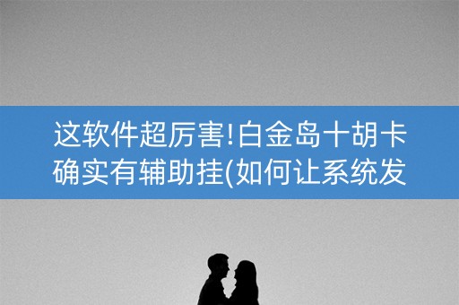 这软件超厉害!白金岛十胡卡确实有辅助挂(如何让系统发好牌)