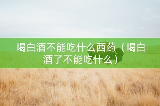 喝白酒不能吃什么西药（喝白酒了不能吃什么）