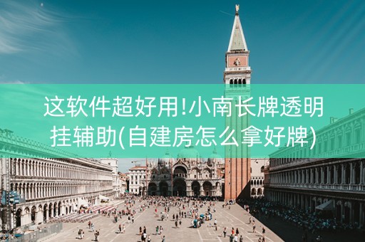 这软件超好用!小南长牌透明挂辅助(自建房怎么拿好牌)