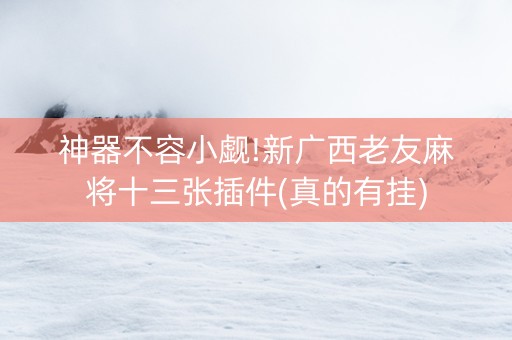 神器不容小觑!新广西老友麻将十三张插件(真的有挂)