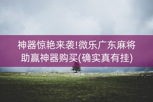 神器惊艳来袭!微乐广东麻将助赢神器购买(确实真有挂)