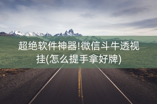 超绝软件神器!微信斗牛透视挂(怎么提手拿好牌)